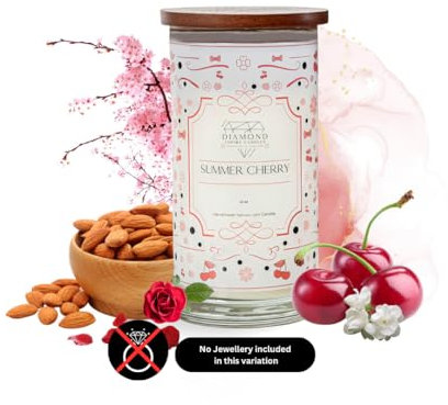 Diamond Empire Summer Cherry Candle, Highly Scented Candle, Candles Gifts for Women & Men, Gift Sets for Couples, Mum, Birthday, Wedding, Girl Friend, Wife| - 2 Wick Candles Without Jewellery