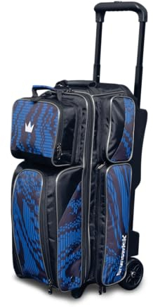 Brunswick Punisher Bowlingtasche mit 3 Rollen, Blau