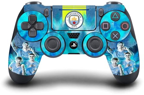 Head Case Designs Officially Licensed Manchester City Man City FC Erling Haaland 2023/24 Kit Vinyl Sticker Gaming Skin Decal Cover Compatible With Sony PlayStation 4 PS4 DualShock 4 Controller