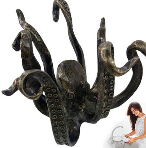 Lyoveu Octopus Mug Holder,octopus Cup Holder,octopus Ornament,octopus Cup Holder, Octopus Coffee Mug Holder, Rustproof Tea Cup Hanger | for Kitchen Counters, Tables Or Cabinets-A