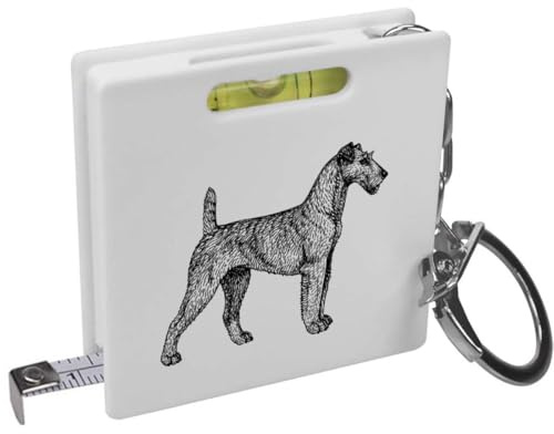 Azeeda 'Irish Terrier' Keyring Tape Measure (KM00038796) | Mini Measuring Tool / Spirit Level for DIY, Work, Bags and Keys