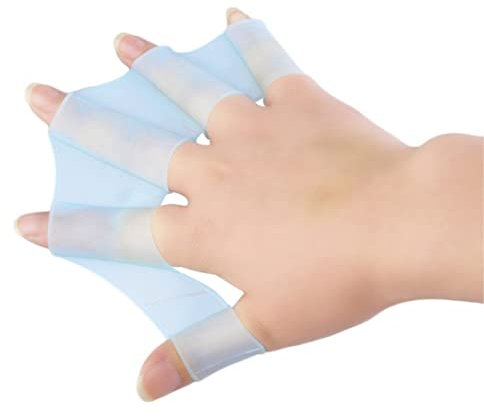 Fingernetzhandschuhe Paddel 1 Paar Silikon Schwimmflossen Flipper Flipper Palm Finger -Netzhandschuhe Paddel M Größe