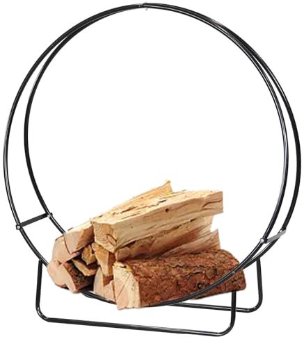 Naturalpowev Brennholzständer, Kaminholzstapelständer für Kamin, Holzstapel-Aufbewahrungsorganizer für den Innen- und Außenbereich, für Terrassenholzscheite, Ständerwerkzeug,24in