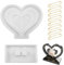 Moldes De Resina De Corazón, Epoxi Resina Amor Corazón Forma Silicona Molde, 3D Corazón Resina Epoxi Moldes, Molde De Silicona para Fundición De Corazón, Molde Resina Epoxi Corazon, para DIY Fotos