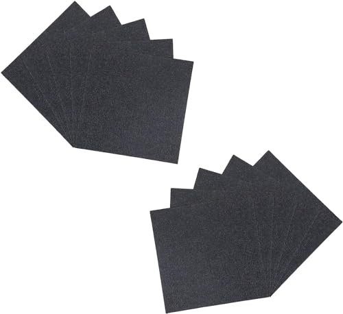 Teppichfliesen Selbstklebend Teppichfliesen für Zuhause, 30,5 x 30,5 cm, waschbar, selbstklebend, rutschfest, abziehen und ankleben, Schalldämmung, 10 Stück (grau), grau