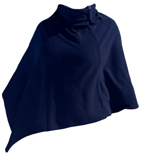 Damen Poncho | Weicher Fleece Überwurf in Einheitsgröße | Leicht, Pflegeleicht & Stilvoll | Ideal für Frühling, Herbst & laue Sommerabende | Maschinenwaschbar bei 30 °C