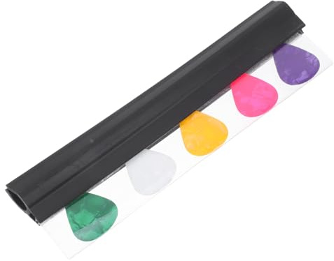 Vaguelly Plektrumhalter Für Mikrofonständer Aufsteckplektrumhalter Mit Fächern Clip-gitarrenplektrum-aufbewahrung Tragbares Gitarrenzubehör Für Live-auftritte Und Studio