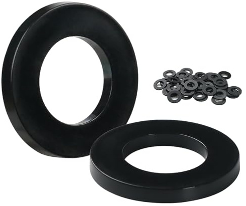 BOUMVID Nylon Unterlegscheiben M12 x 24mm, 30 Stück Schwarz Kunststoff Unterlegscheibe Karosseriescheiben, Plastik Kunststoffscheiben Beilagscheiben Beilagscheibe, für Elektrischen Lsolierung