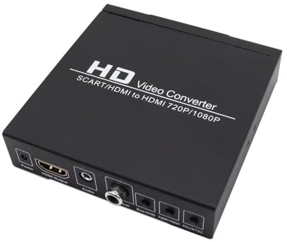 Full HD 1080P Digital Converter High Definition Video Converter SCART to HDMI-Compatible for HDMI HD