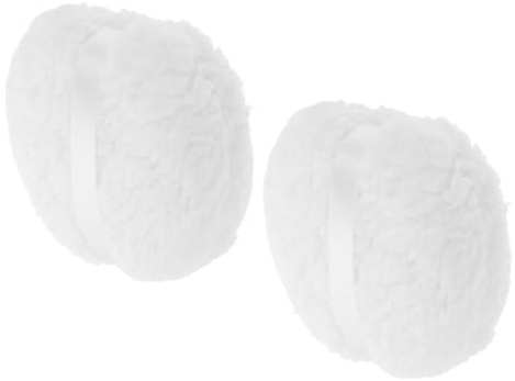 BAZEITFLOW 2piezas Borlas De Polvo De Felpa Para Cuerpo Reutilizables y Lavables Suaves y Largas Para Aplicar Polvos Corporales Cuerpo