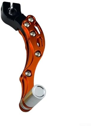 Aprilsunnyzone Motorrad-CNC-Aluminium-Kickstarter-Schalthebel, Passform, klappbares Pedal, rutschfester Griff (orange)