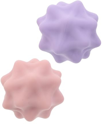 KOMBIUDA 2 Stück Plantarfaszienball Triggerpunkt Massagegerät Harter Stacheliger Massageball Fußmassagebälle Fußmassagerolle Yoga Ball Für Übungen Faszienkugel Yoga Massageball