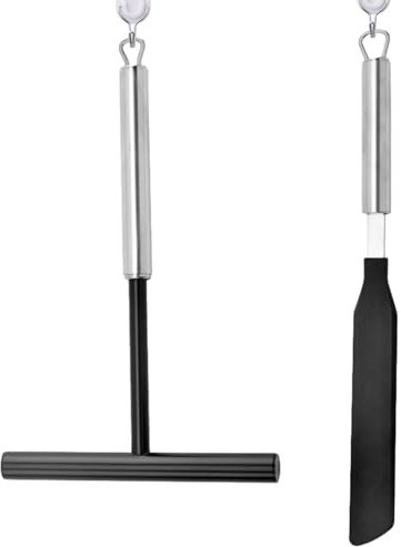 Set di spatole per crêpes, 20 cm, set di attrezzi per pancake, distributore di pasta in metallo, raschietto antiaderente, per cucina, colazione, dessert, casa
