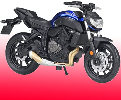 1:18 para Yamaha MT-07 2018 Metal Diecast Escala Modelo Motocicleta Kit Exhibición Colecciones Regalo Juguete