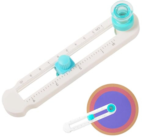Tianher Taglierina Per Carta, Taglia Carta Taglierina Circolare Girevole a 360° Regolabile Diametro Di 2-20 Cm Taglierino Circolare Diy Per Cartoncini Fai-Da-Te Foto Paper Artigianale e Etichette