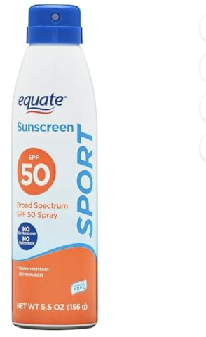 Equate Broad Spectrum SPF 50 Continuous Spray Sport Sunscreen 6oz Compare to Coppertone Sport
