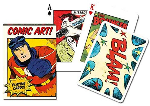 Piatnik 1616 - Kartenspiel Vintage Comic Kunst, 55 Blatt