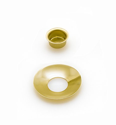 Tüllen für Pyramidenkerzen vermessingt mit Tropfenfänger Ø 14mm 10 Stück