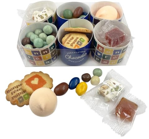 CHOCOLAT BONNE FETE PAPA PERE - COFFRET 6 TIMBALES 355G - CHOCOLAT CADAU BONNE FETE PAPA PERE
