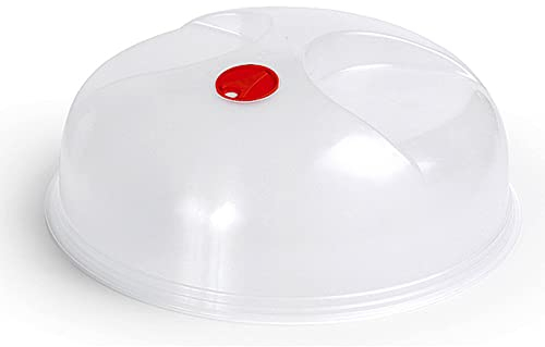 meberg PF11420 Couvercle pour micro-ondes, 28,5cm, en plastique sans BPA, transparent