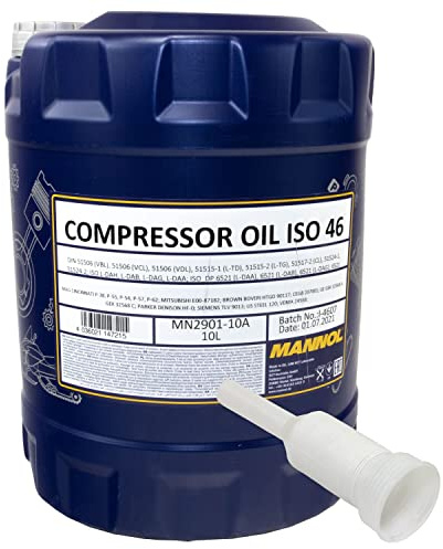 Kompressoröl Kompressor Öl MANNOL ISO 46 10 Liter mit Ausgießer