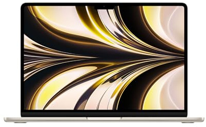 Apple 2022 MacBook Air laptop with M2 chip: 13.6-inch Liquid Retina display, 8GB RAM, 512GB SSD storage, backlit keyboard, 1080p FaceTime HD camera. Works with iPhone and iPad; Starlight