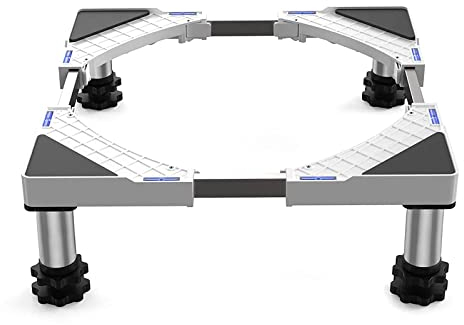 DEWEL Support de Machine à Laver Base Socle pour Frigo Lave-linge Sèche-linge 45-65 cm Hauteur Réglable 18-22 cm Charge 300 kg