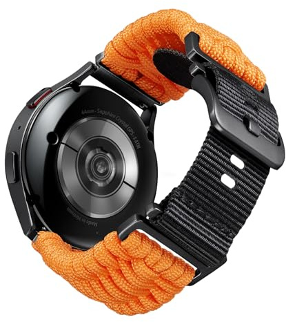 BINLUN Geflochtene Paracord Uhrenarmband Schnellverschluss 18mm 20mm 22mm Militär Nylon Smartwatch Ersatzarmband Kompatibel mit Samsung Galaxy/Kompatibel mit Garmin/Passend für Amazfit Armband