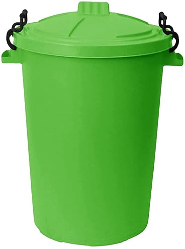 JMS we create smile Coloured Plastic Bin 50L - Ideal for Animal Feed/Horses/Cats/Dogs/Birds Storage Feed (Lime Green)