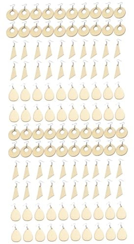 Lurrose 120 Stück Unpolierte Ohrhänger Schmuckherstellungszubehör DIY Ohrringanhänger Kunst Handgenähte Produkte Acryl Ohrringrohlinge Sublimation Tropfenohrringe Bling Accessoires Aus