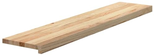 vidaXL Treppenstufen 2 Stk. Unbehandelt 120x30x2 cm Massivholz Eiche