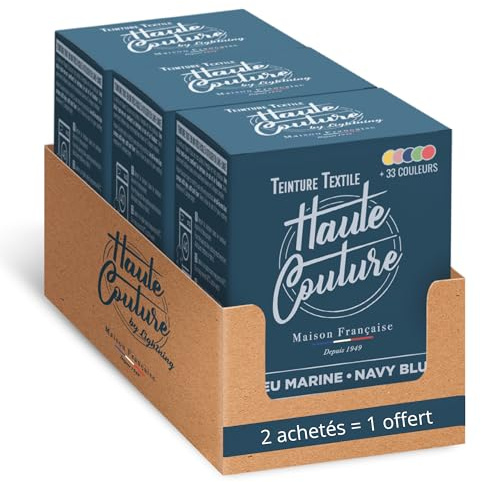 Haute Couture - Teinture Textile Tout-en-Un - Bleu Marine - 3x350g