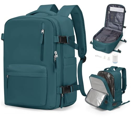 bergsalz Vakuum Rucksack,ryanair handgepäck 40x20x25,Airbag Rucksack Handgepäck Flugzeug,Vakuum Reiserucksack Mit Vakuumsystem Damen Herren Pfauen Blau