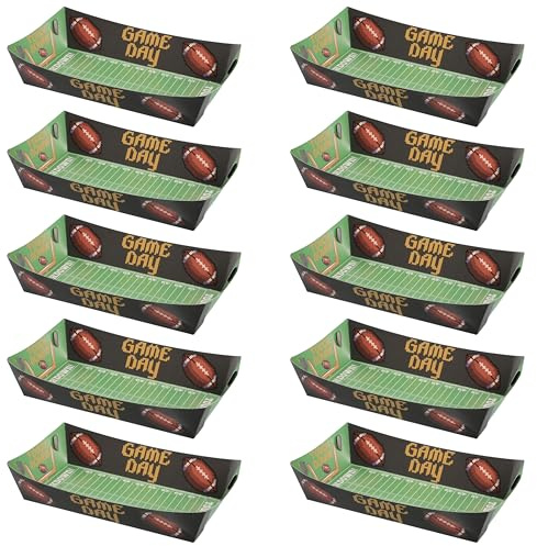 Holibanna 10stücke Teiliges Fußball Snackschalen Und Dessertteller Für Geburtstagsfeiern Praktische Und Dekorative Food-trays Fußball-design Für Unvergessliches Event