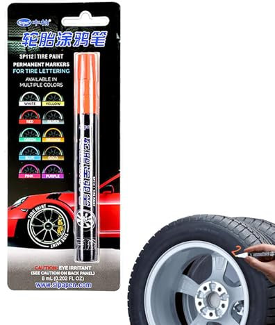 Reifenmarker-Lackstift, Reifenlackstift,Auto Paint Beschriftungsmarkierungsstift | Schnell trocknender Ausbesserungsstift für DIY-Karten, Reifen, Holzzäune im Innenhof, Segeltuchschuhe und Steine