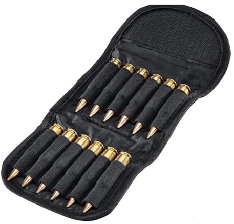 ZAANU Sac de Transport de munitions Pliable pour 12 balles, Porte-balles de Fusil, Porte-Cartouche, Pochette Tactique Molle pour la Chasse