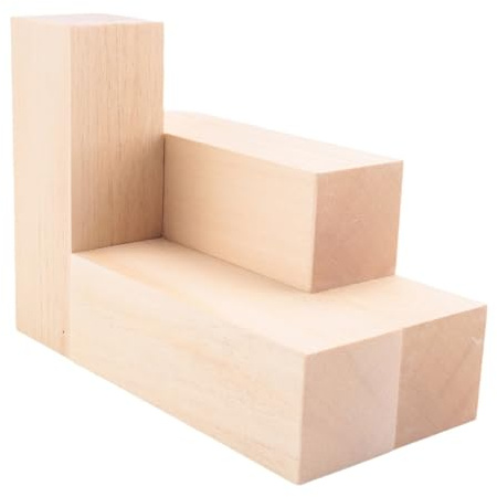 Taco De Madera De Tilo 8 bloques grandes de madera for tallar, bloques de madera for tallar, bloques de madera de tilo, juego de madera blanda sin terminar for principiantes en el tallado. Para Tallar