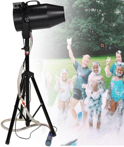 1000 W große Bühnenschaummaschine, einstellbarer Winkel, Bühneneffekt-Jet-Schaummaschine für Partys im Freien, Sommer-Schwimmspass für Kinder, 6–10 m Entfernung/80 m² Fläche