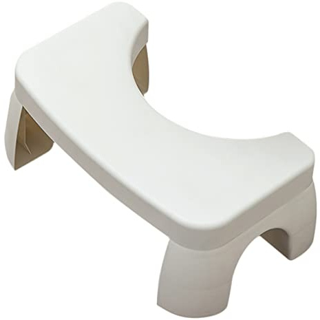 WRITWAA Sgabello Per Piedi Per Wc in Plastica Bianco Antiscivolo Gradino, Sgabello Da Bagno Stabile e Durevole, Supporto Ergonomico Per Movimenti Intestinali Sani Adatto Per Adulti e Uso Domestico