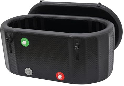 Vasca da bagno gonfiabile XXL 275L con coperchio – Serbatoio isolante per la terapia del freddo a casa, con pompa ad aria e borsa per il trasporto – Bagno di acqua fredda per atleti, rigenerazione