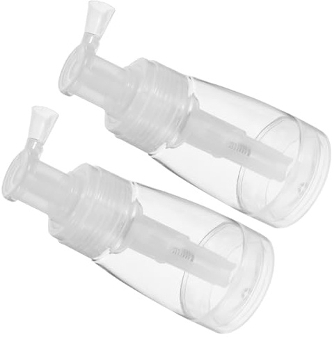 VILLFUL Sprühflasche und Innenmechanismus 2 Stück 180 Ml aus Pet mit Verriegelungsdüse Transparente Haarstyling Puderflasche für Friseursalons und Professionelle Anwendung