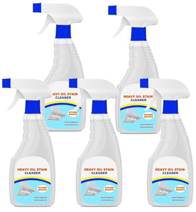 Multipurpose oil stain remover,Kitchen Pots and Pan Cleaner for Appliances Countertops Range Hoods, Effortlessly Eliminate Stubborn Grease&grime, Grease Cleaner Heavy Duty for Kitchen. (5PCS)