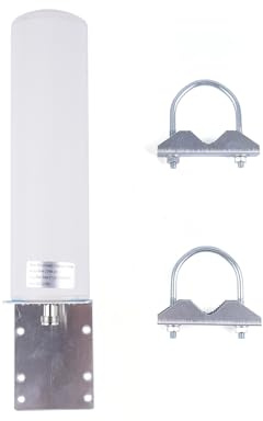 WSOLDMA 10–12 dBi Omni-Antenne 4G LTE Außenantenne – 698–2700 MHz, Dual Slider N Female, mit 5 m Kabel