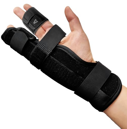 ZAYIO 2PCS Pinky Finger Splint for Small Fingers, Adjustable and Breathable Finger Support Brace, Thumb Splint for Left or Right Hand, Elastic Little Finger Wraps Sleeve for Everyday Use, S