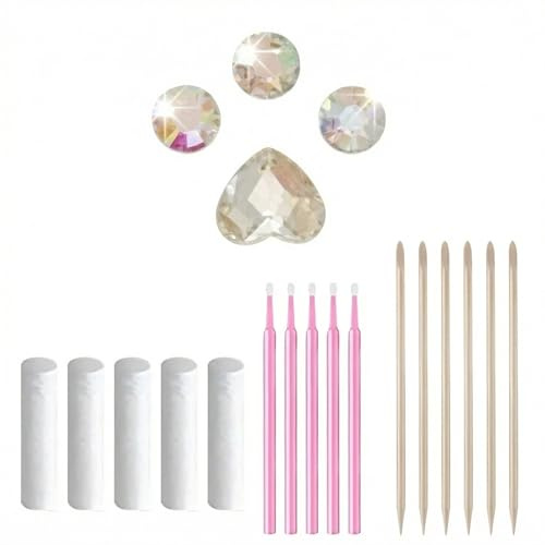 YAFIYGI Tooth Gems Kit AB and Silver Long Lasting Cute Cat Paw Shape Teeth Toothgems Temporary Toothgem Kits Jewels DIY