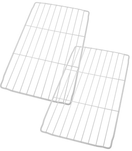 Kisangel Estante Organizador para Congelador 28×17 Cm, Rejilla de Alambre Color Claro, 2 Unidades, Estantes de Almacenamiento Resistentes para Optimizar Espacio en Refrigerador y