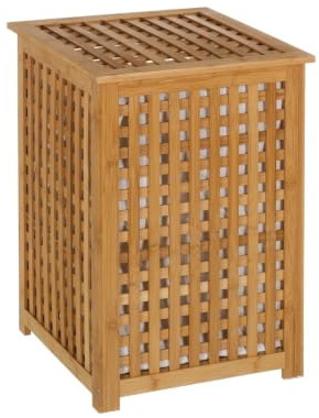 Cesto de Ropa nórdico marrón de bambú para Cuarto de baño Basic - LOLAhome