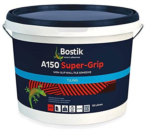 Bostik Wall Tile Adhesive Non Slip Acrylic 10 Litres SuperGrip by Bostik