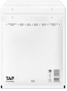 100 Stück Luftpolsterumschläge Luftpolstertaschen Versandtaschen Gr. E5 / DIN B5+ (240 x 275 mm außen) Farbe weiß