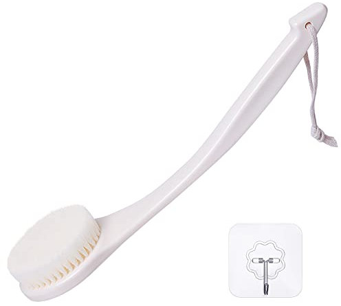 Body Brush Back Scrubber (Cream White PE)